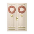 Through These Doors Greeting Card - Gold Lined White Fastick  Envelope